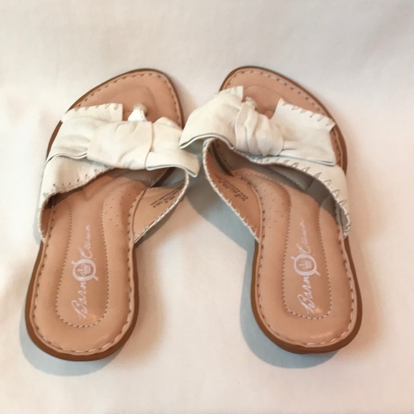 Børn Crown White Leather Bow Sandals - Picture 4 of 6